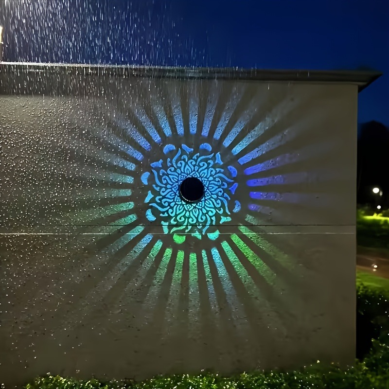 Solar Street Light Led - Solar LED-wandlamp Mandala-projectielantaarn Waterdichte buitenlamp voor